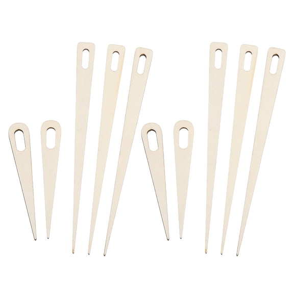 Uxcell Weaving Needle, 10pcs Wooden Knitting Needles Hand Loom Stick Tapestry Weaving Craft Tool