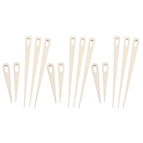 Uxcell Weaving Needle, 15pcs Wooden Knitting Needles Hand Loom Stick Tapestry Weaving Craft Tool