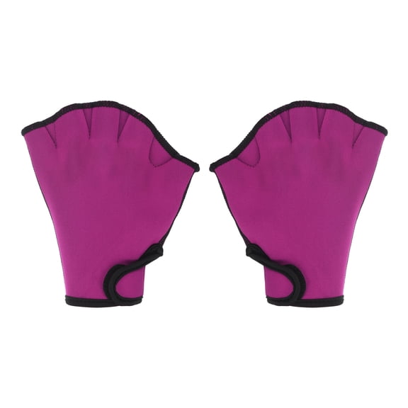 Uxcell Webbed Swim Gloves Swimming Resistance Gloves Water Resistance Training Accessories Rose Red, M
