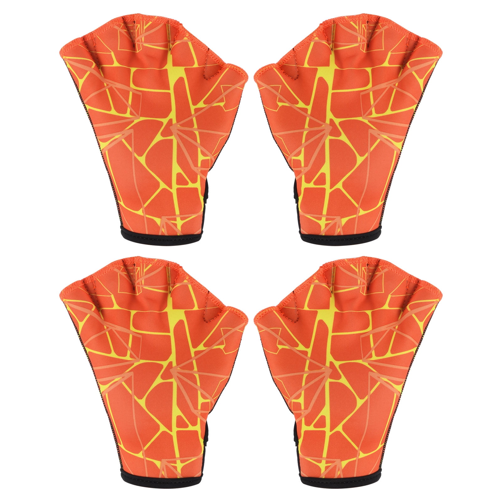 Uxcell Webbed Swimming Aquatic Gloves Printing Water Resistance