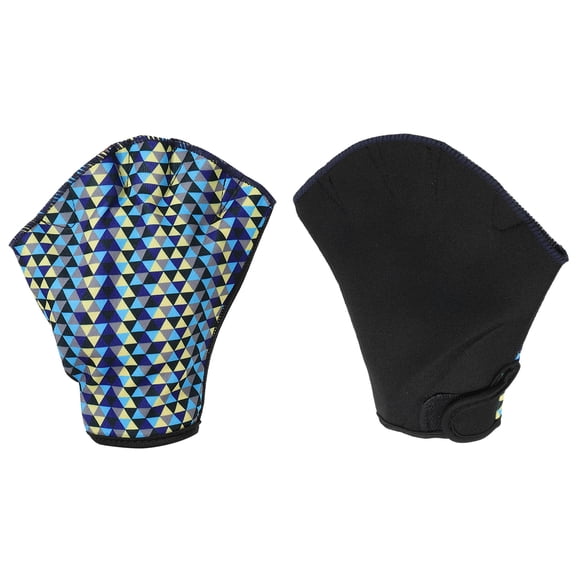 Uxcell Webbed Swimming Gloves Swim Resistance Training Gloves Aquatic Gloves, L, Dark Blue