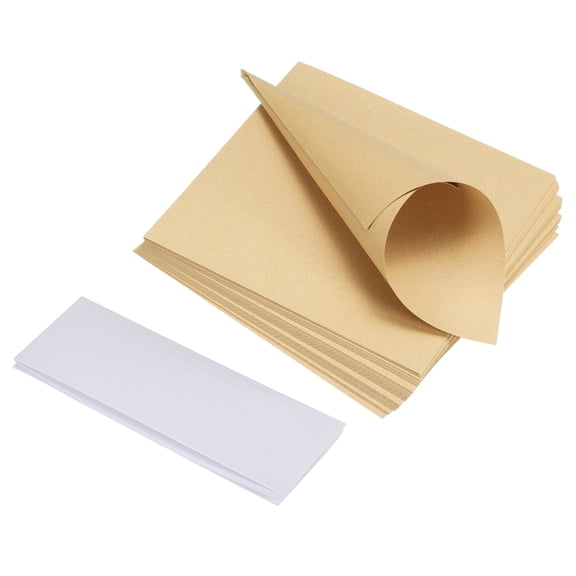 Uxcell Wedding Confetti Cone Stand Box, 50 Pack Flower Confetti Petal Cone Paper Holder with Adhesive Tape, Yellow