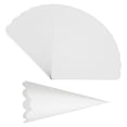 thumbnail image 1 of Uxcell Wedding Confetti Cones, 100 Pcs Paper Tapers Hollow Print Cone Bouquet for Party Wave Gift White, 1 of 6