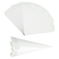 thumbnail image 1 of Uxcell Wedding Confetti Cones, 50 Pcs Paper Tapers Hollow Print Cone Bouquet for Party Sunflower Gift White, 1 of 6