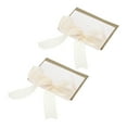 thumbnail image 1 of Uxcell Wedding Vows Books, His and Her Wedding Vow Card with Cream Ribbon for Bride and Groom Wedding 2 Pcs, 1 of 6