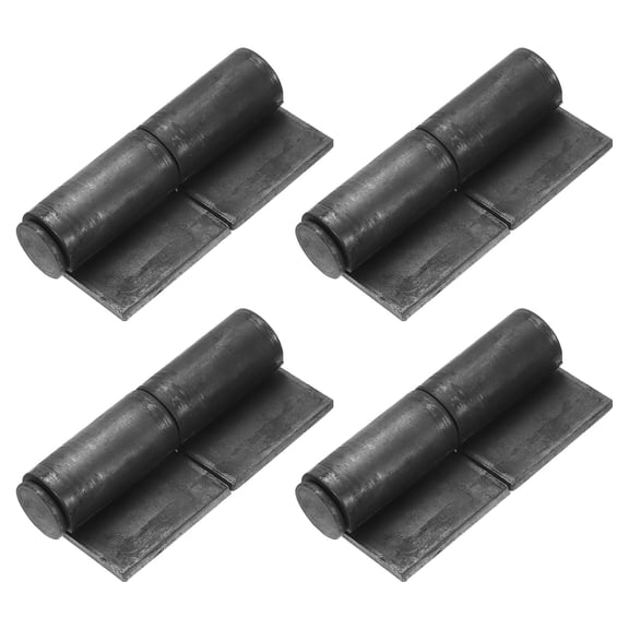 Uxcell Weldable Flag Hinges, 4 Pack 3-8/9" x 2" Carbon Steel Weld on Door Hinges with Removable Pin, Weldable Lift Off Hinges