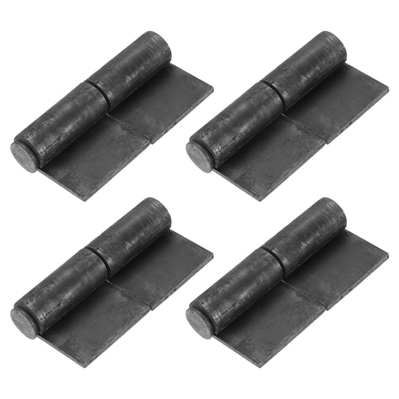 Uxcell Weldable Flag Hinges, 4 Pack 4-8/9" x 2-5/9" Carbon Steel Weld on Door Hinges with Removable Pin, Weldable Lift Off Hinges