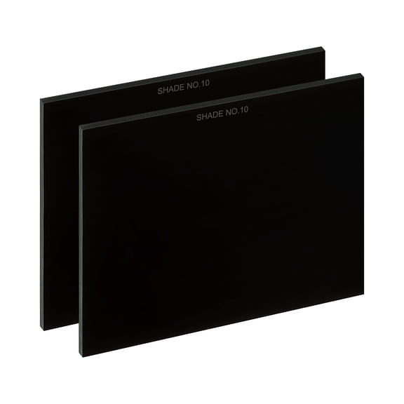 Uxcell Welding Len Shade 10 Glass 4.33 x 3.54 Inch Hardened Glass Black Darkening Filter Plates Covers 2Pcs