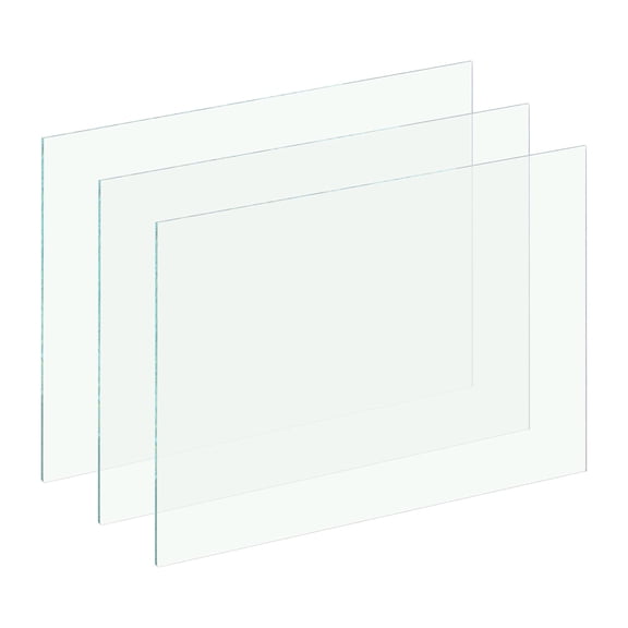 Uxcell Welding Len Shade 4.33 x 3.54 Inch Hardened Glass White Darkening Filter Plates Covers 3Pcs