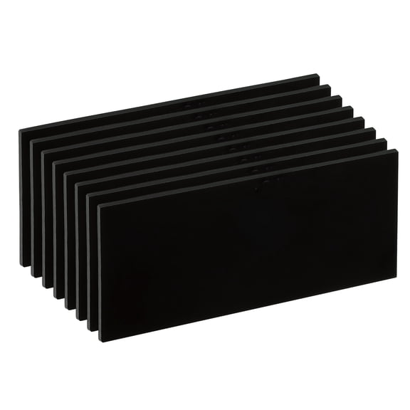 Uxcell Welding Len Shade 6 Glass 4-1/4"x 4" Hardened Glass Black Darkening Filter Plates Covers, 8 Pack
