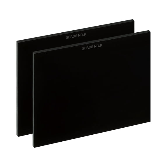 Uxcell Welding Len Shade 9 Glass 4.33 x 3.54 Inch Hardened Glass Black Darkening Filter Plates Covers 2Pcs