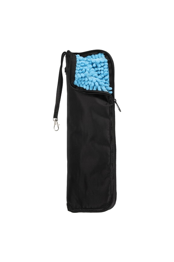 Wet Umbrellas Bag 14.2"x5" Thicker Chenille Folding Umbrellas Sleeve Cover Portable Waterproof Case Blue