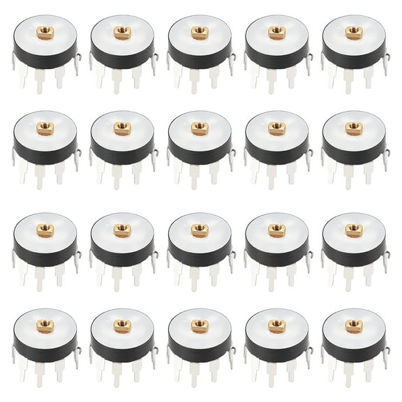 Uxcell Wheel Duplex Potentiometer w Switch 50K Ohm Variable Resistors Single Turn 20pack