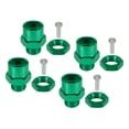 thumbnail image 1 of Uxcell Wheel Hex Hub Adapter with M4 Threaded Axle,12mm to 17mm for 1/10 RC Car Upgrade 1/8 Tires (Green), 1 of 6