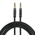 thumbnail image 1 of Uxcell White Aux Cable 3.5mm Male to Male Nylon Braided 10Ft Auxiliary Cord Black, 1 of 6