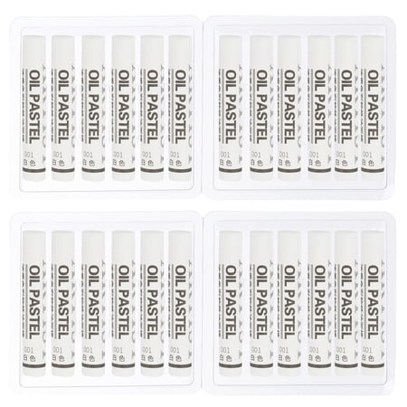 Uxcell White Oil Pastels, 24 Count Soft Oil Crayons Creamy Pastels Stick Art Supplies for Art