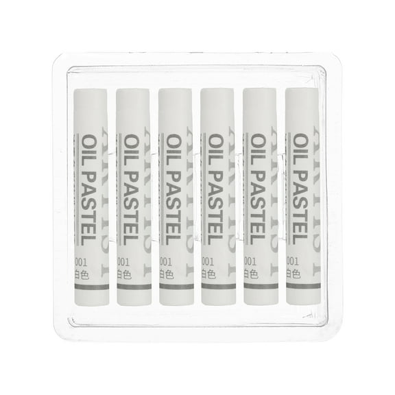 Uxcell White Oil Pastels, 6Pcs Soft Oil Crayons Creamy Pastels Stick Art Supplies for Art Painting Drawing Blending Graffiti for Drawing Beginners Artists