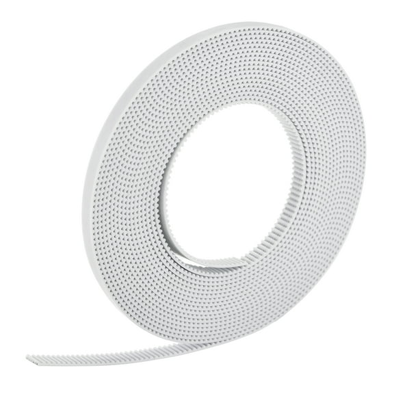 Uxcell White Timing Belt 5 Meter Circumference 6mm Width Opening Fit Synchronous Pulley Wheel for 3D Printer