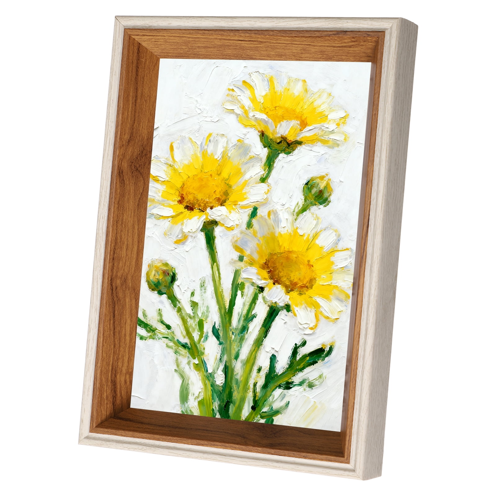 Uxcell White Walnut Rectangle Photo Frame, 6.9x5 Inch Resin Photo Frame ...