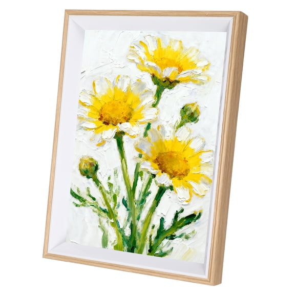 Uxcell White Wood Grain Rectangle Photo Frame, 9x6.9 Inch Resin Photo Frame Tabletop Display for Pictures Certificates Home Office Decor, Suits for 15.3x20.4cm Photo