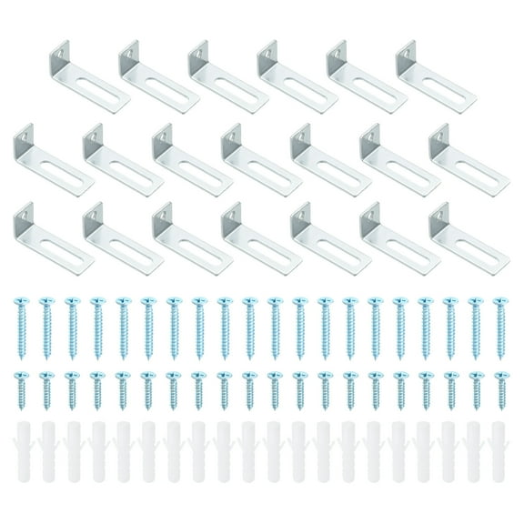 Uxcell Whiteboard Mounting Bracket Hardware, 20 Set White Board Wall Hanger Dry Erase Board Installation Fastener