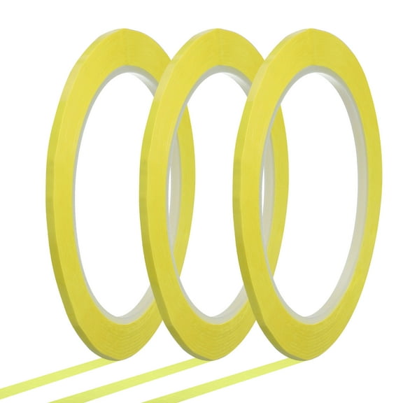 Uxcell Whiteboard Tape Pinstripe Graphic Chart Line Grid Marking Tapes for Classroom Office Dry Erase Board Art Light Yellow 3 mm