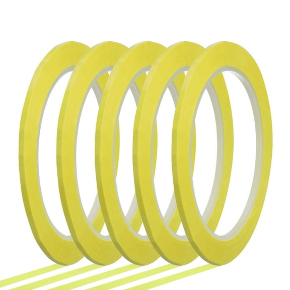 Uxcell Whiteboard Tape Pinstripe Graphic Chart Line Grid Marking Tapes for Classroom Office Dry Erase Board Light Yellow 3 mm