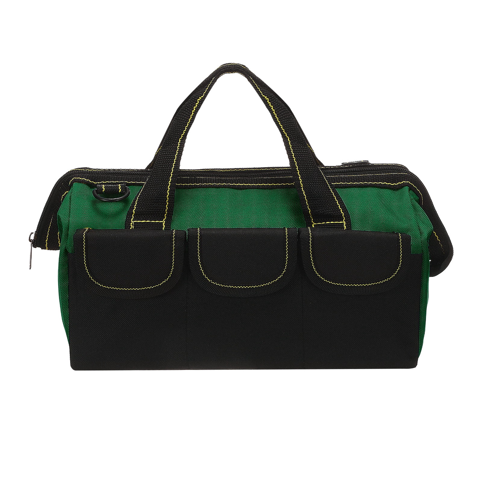 Uxcell Wide Mouth Tool Bag 12.2 Inch Tote Bag with Adjustable Strap, Army Green
