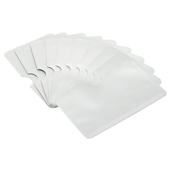 Uxcell Wide Open Protector Holder RFID Blocking Credit Card Sleeves White 30Pack