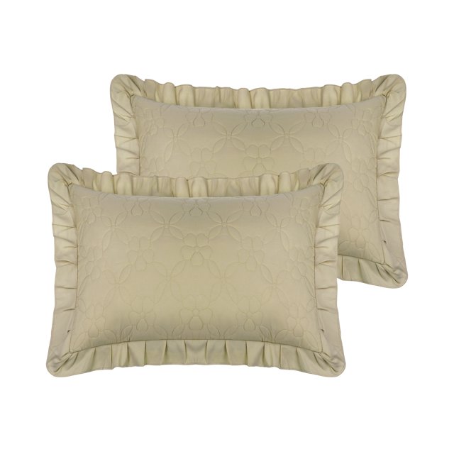 DRMHM Wide Ruffles Pillow Sham, Envelope Seal Bed Pillow Covers Set of