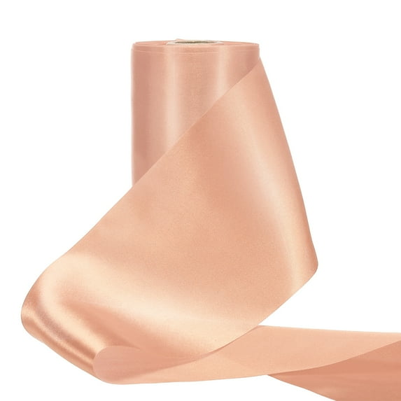 Uxcell Wide Satin Ribbon, Solid Color Thick Ribbon for Gift Wrapping and Wedding Decoration Rose Gold