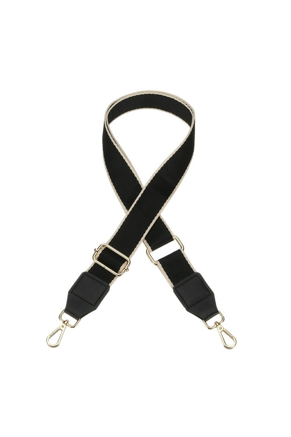 Wide Shoulder Purse Strap [1Pcs] - 55 Inch Adjustable Strap Replacement for Handbag Use For Purse & Crossbody Bag & Guitar & Canvas Bag - [Black]