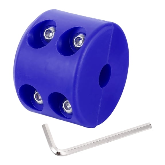 Uxcell Winch Cable Hook Rubber Stopper, Winch Accessories Rope Line Saver Protect Towing Hook Synthetic Rope with Screws Hex Wrench for Bumper Truck, Blue