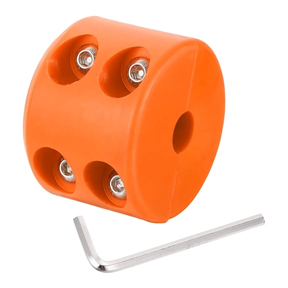 Uxcell Winch Cable Hook Rubber Stopper, Winch Accessories Rope Line Saver Protect Towing Hook Synthetic Rope with Screws Hex Wrench for Bumper Truck, Orange