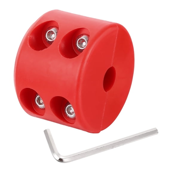 Uxcell Winch Cable Hook Rubber Stopper, Winch Accessories Rope Line Saver Protect Towing Hook Synthetic Rope with Screws Hex Wrench for Bumper Truck, Red