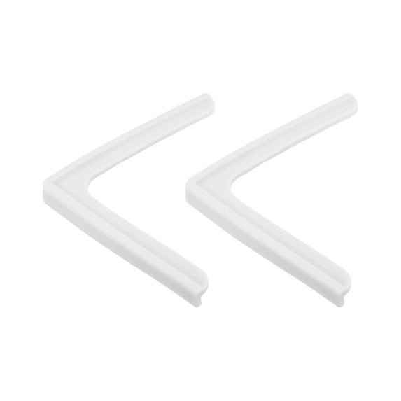 Uxcell Window Corner Guards Protectors, 2 Pack Mini Simple Style 70mm x 9mm for Window Corners Desks Furnitures Silver White