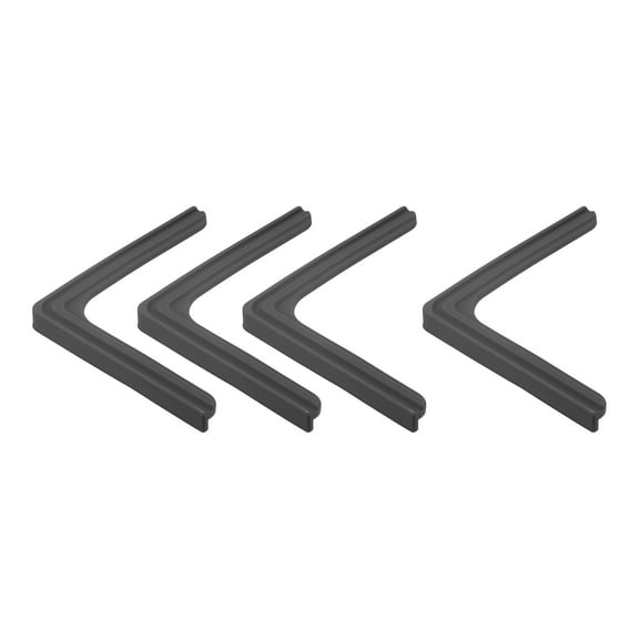 Uxcell Window Corner Guards Protectors, 4 Pack Mini Lace Style 70mmX9mm for Window Corners Desks Furnitures Black