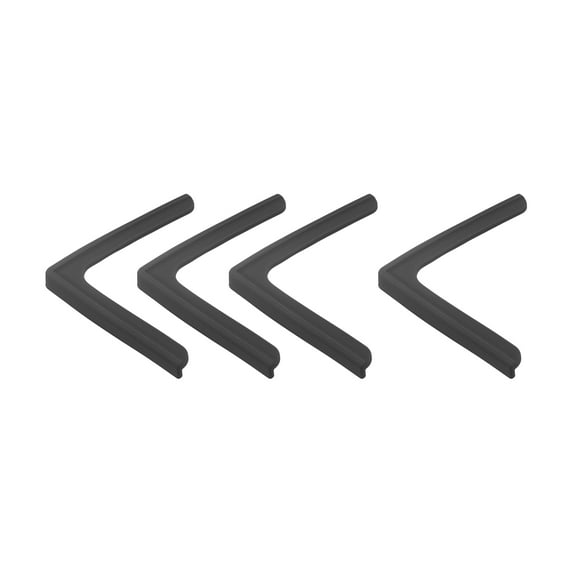 Uxcell Window Corner Guards Protectors, 4 Pack Mini Simple Style 70mm x 9mm for Window Corners Desks Furnitures, Black