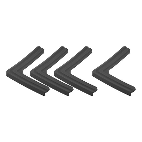 Uxcell Window Corner Guards Protectors, 4 Pack Standard Lace Style 70mmX15mm for Window Corners Desks Furnitures Black