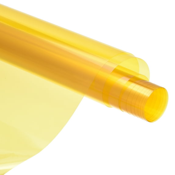 Uxcell Window Film, Glass Sun Blocking, Heat Control Self Adhesive Yellow Window Tint, 9.8x1.97ft for Home Office