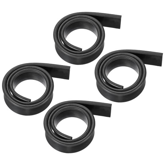Uxcell Window Glass Shower Doors Replacement Squeegee Rubber 17.72 Inch Black, 4 Pack