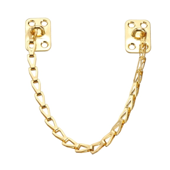 Uxcell Window Restrictor Chain, (12 Inch, Gold), Stainless Steel Door Window Opening Chain Stopper Lock, Suit for Large Boxes/Furniture Covers/Cabinets