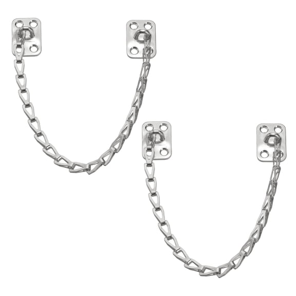 Uxcell Window Restrictor Chain, (12 Inch, Silver)(2Pcs), Stainless Steel Door Window Opening Chain Stopper Lock, Suit for Large Boxes/Furniture Covers/Cabinets