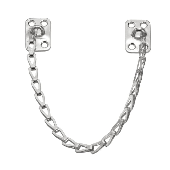 Uxcell Window Restrictor Chain, (12 Inch, Silver), Stainless Steel Door Window Opening Chain Stopper Lock, Suit for Large Boxes/Furniture Covers/Cabinets