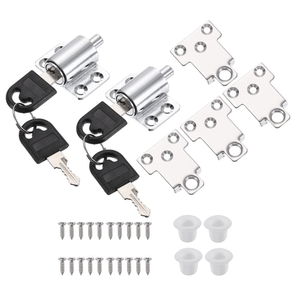 Uxcell Window Restrictor Latch Including Screws Big Hole Limiter ABS Security Lock Adjustable Window Safety Locks