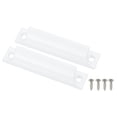 thumbnail image 1 of Uxcell Window Sash Lift Handle 3", Aluminum Alloy Finger Pulls Hole Center Drawer Push Pull Handle, White 2 Pcs, 1 of 6