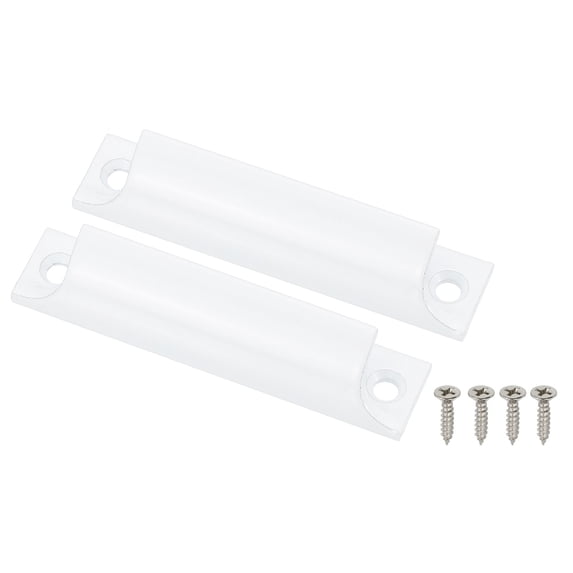 Uxcell Window Sash Lift Handle 3", Aluminum Alloy Finger Pulls Hole Center Drawer Push Pull Handle, White 2 Pcs