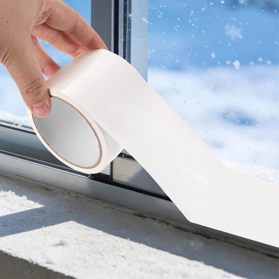 Uxcell Window Weather Sealing Tape (3 Inch x 66FT) - No Residue, Window Insulation Tape Draft Isolation Sealing Film for Doors/Shower Glass Gaps, White
