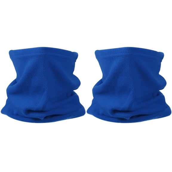 Uxcell  Winter Neck Gaiter, Winter Warmer Ski Face Polar Fleece Mask Scarf Thermal Stretch Thick Windproof Scarves- for (Men Women/Cold Weather/Skiing/Snow Boarding/Running) 2Pcs Blue