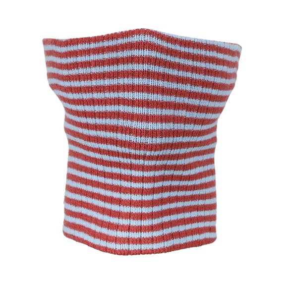 Uxcell Winter Neck Warmer, Men Knitted Neck Gaiter, Orange Blue